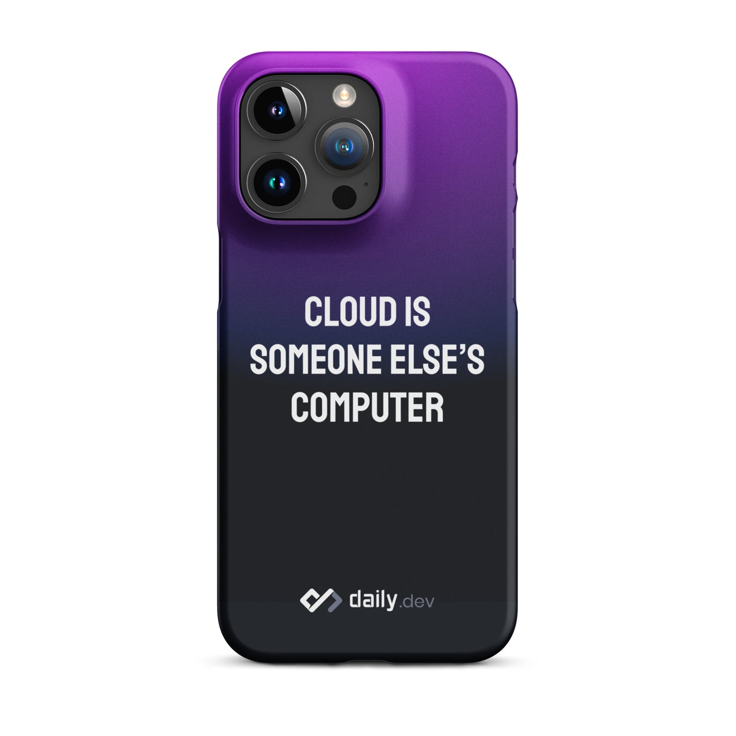 daily.dev Snap case for iPhone® - Cloud is someone else's computer