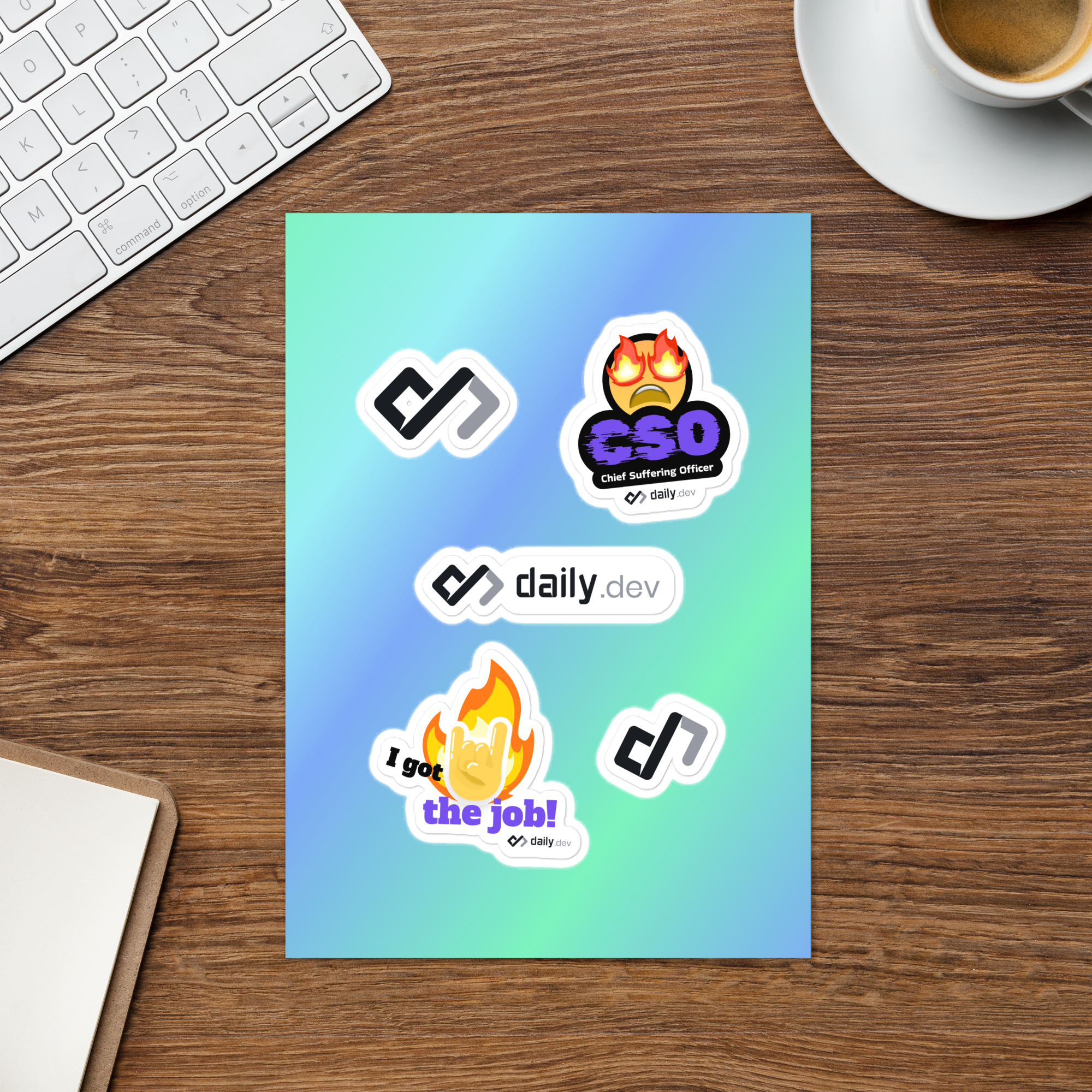 daily.dev - Chief Suffering Officer Sticker sheet