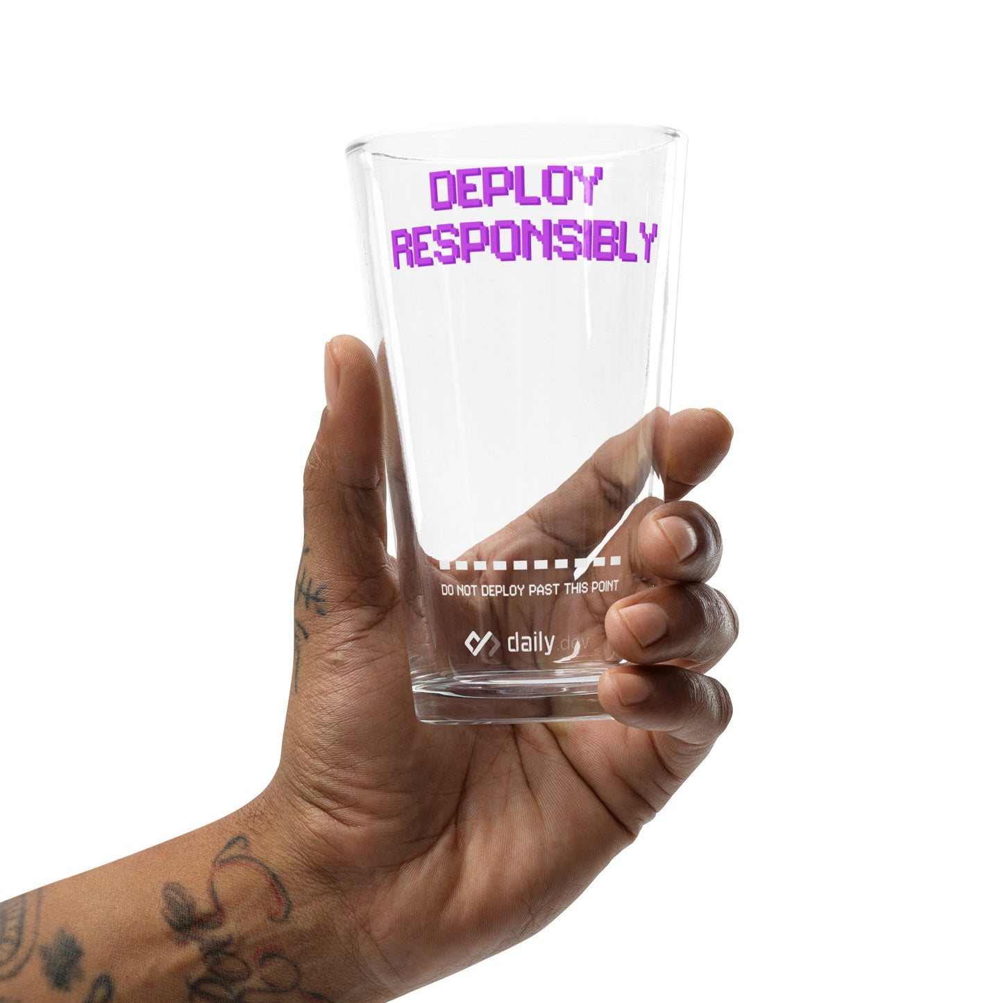 Deploy responsibly beer glass