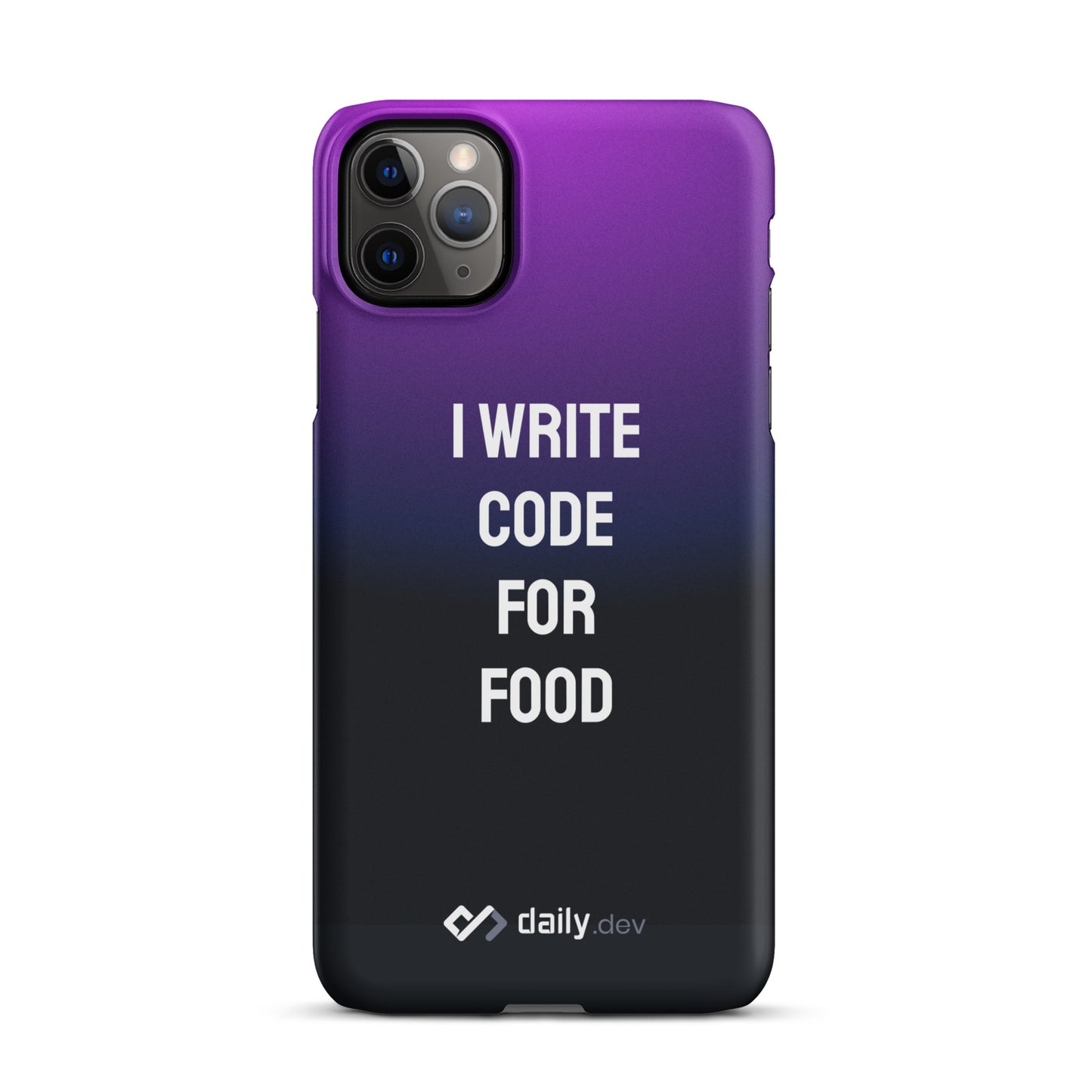 daily.dev Snap case for iPhone® - I write code for food