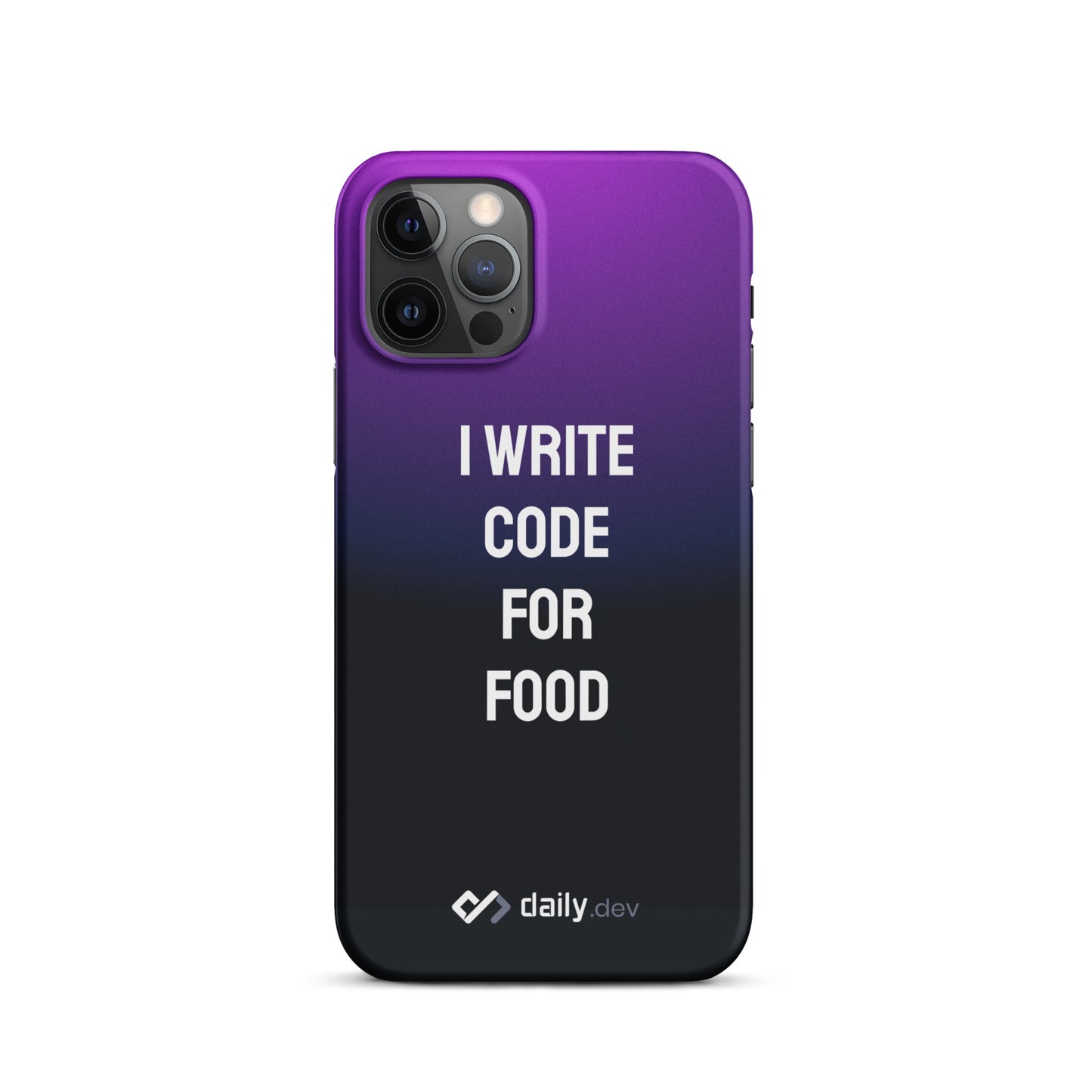 daily.dev Snap case for iPhone® - I write code for food