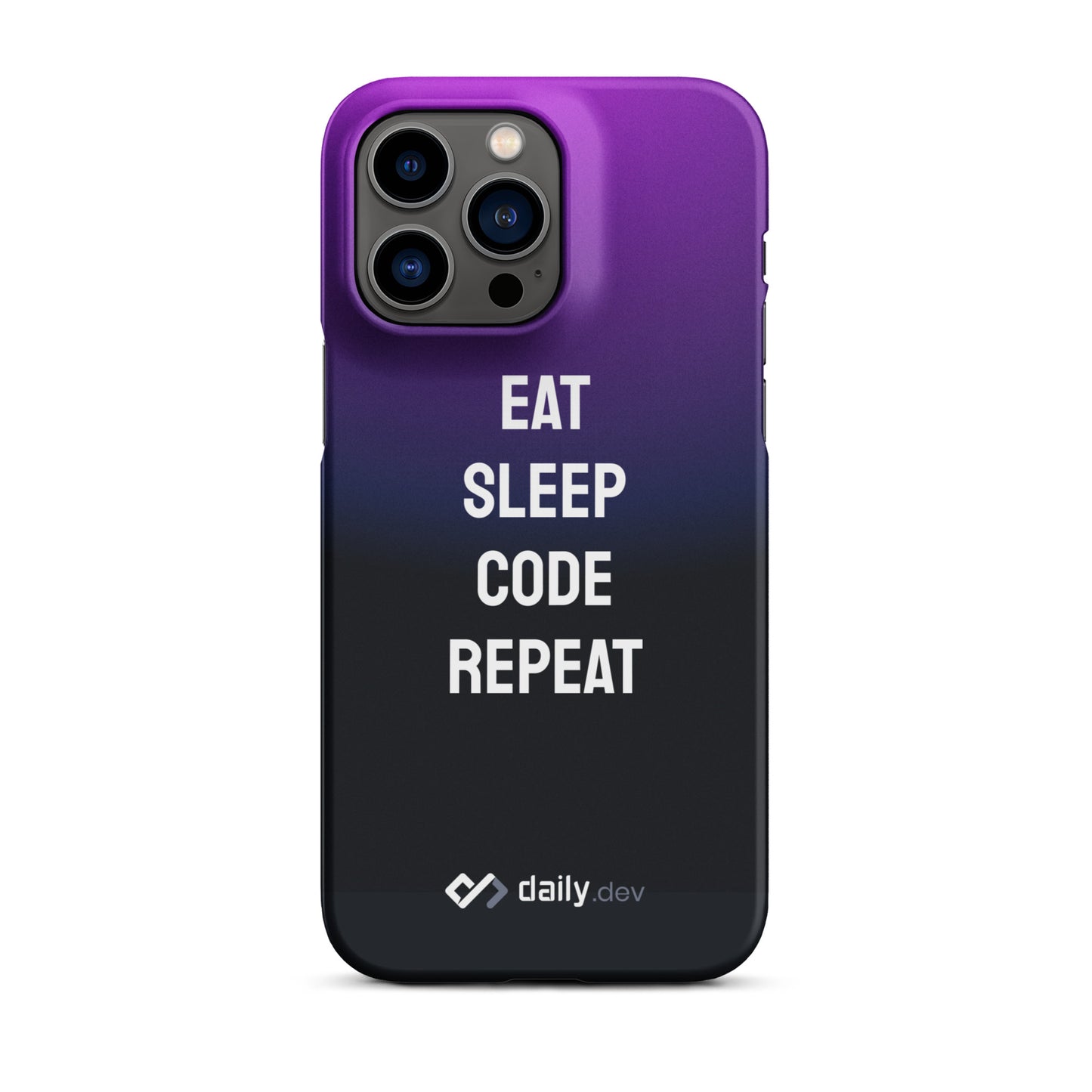 daily.dev Snap case for iPhone® - Eat sleep code repeat
