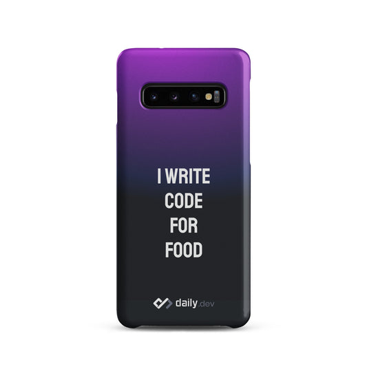 daily.dev Snap case for Samsung® - I write code for food