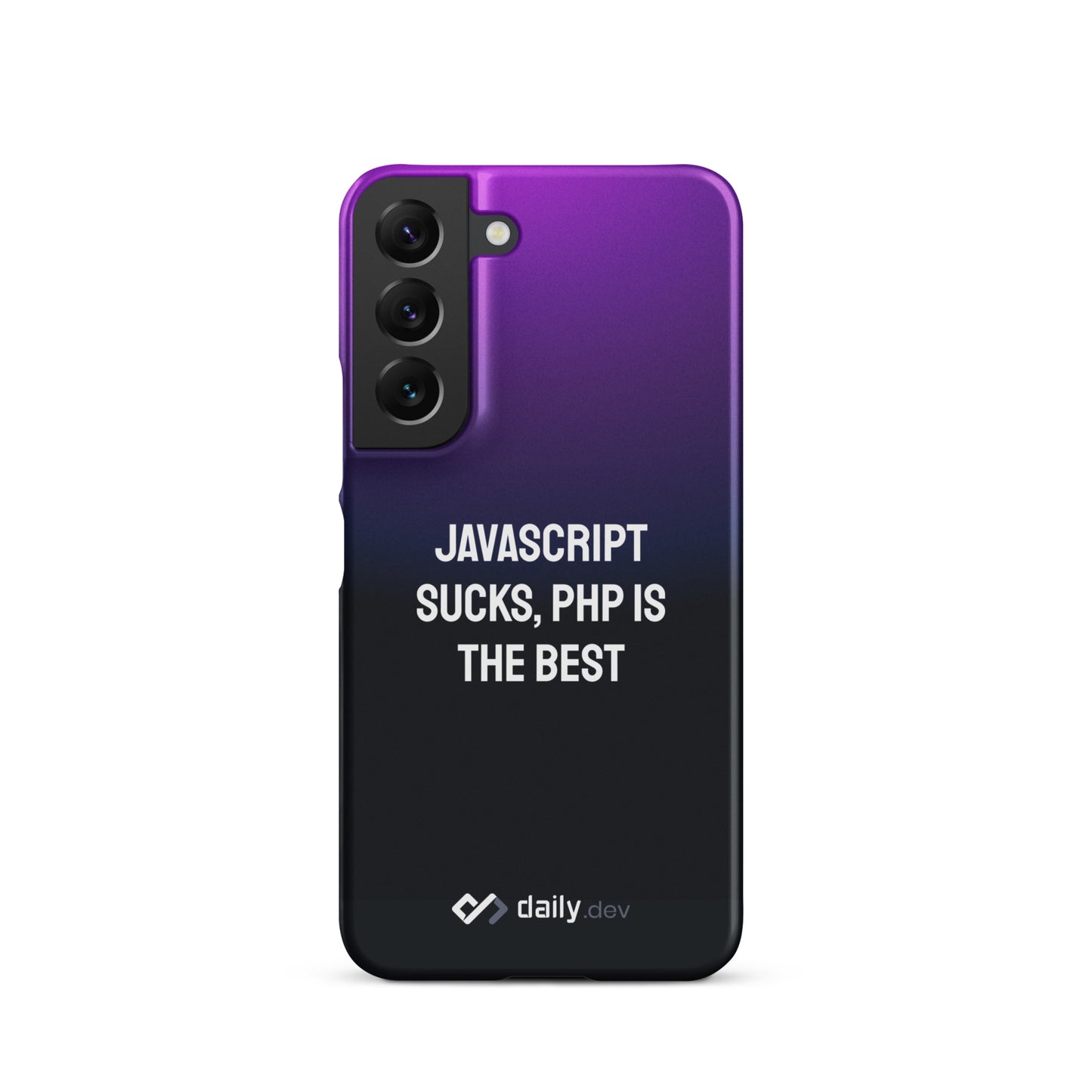daily.dev Snap case for Samsung® - Javascript sucks, php is the best