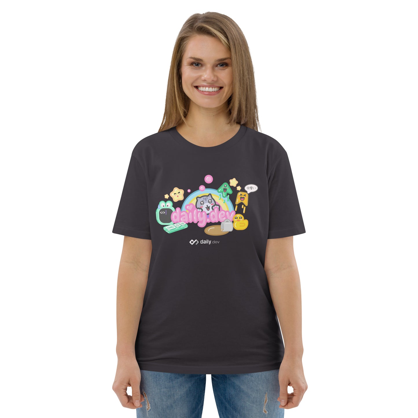 daily.dev Kawaii - Unisex organic cotton t-shirt