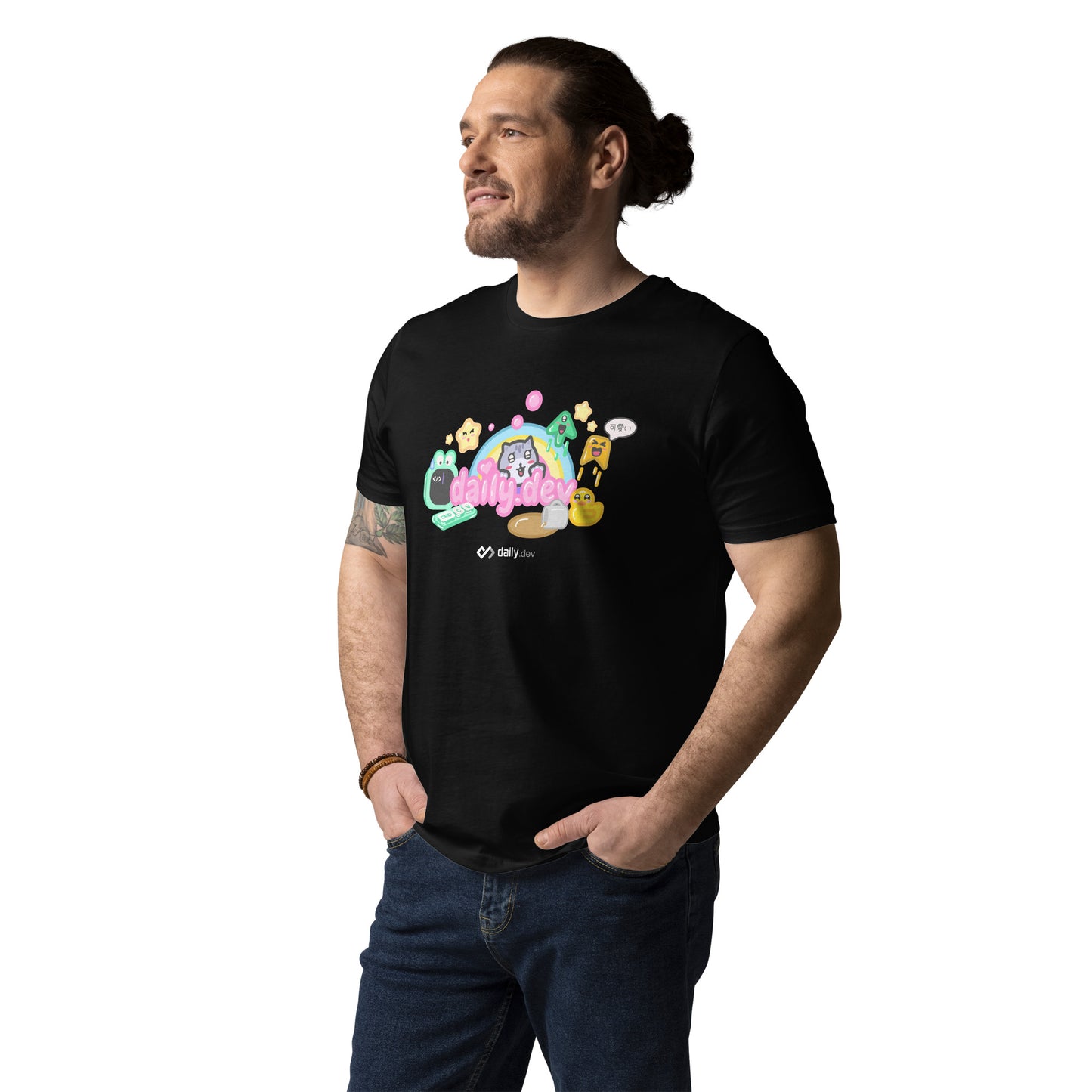 daily.dev Kawaii - Unisex organic cotton t-shirt