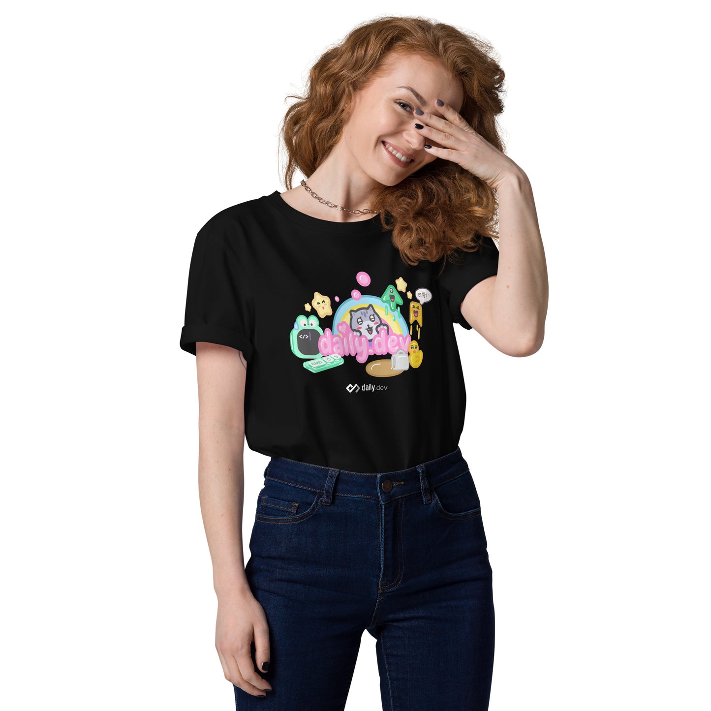 daily.dev Kawaii - Unisex organic cotton t-shirt