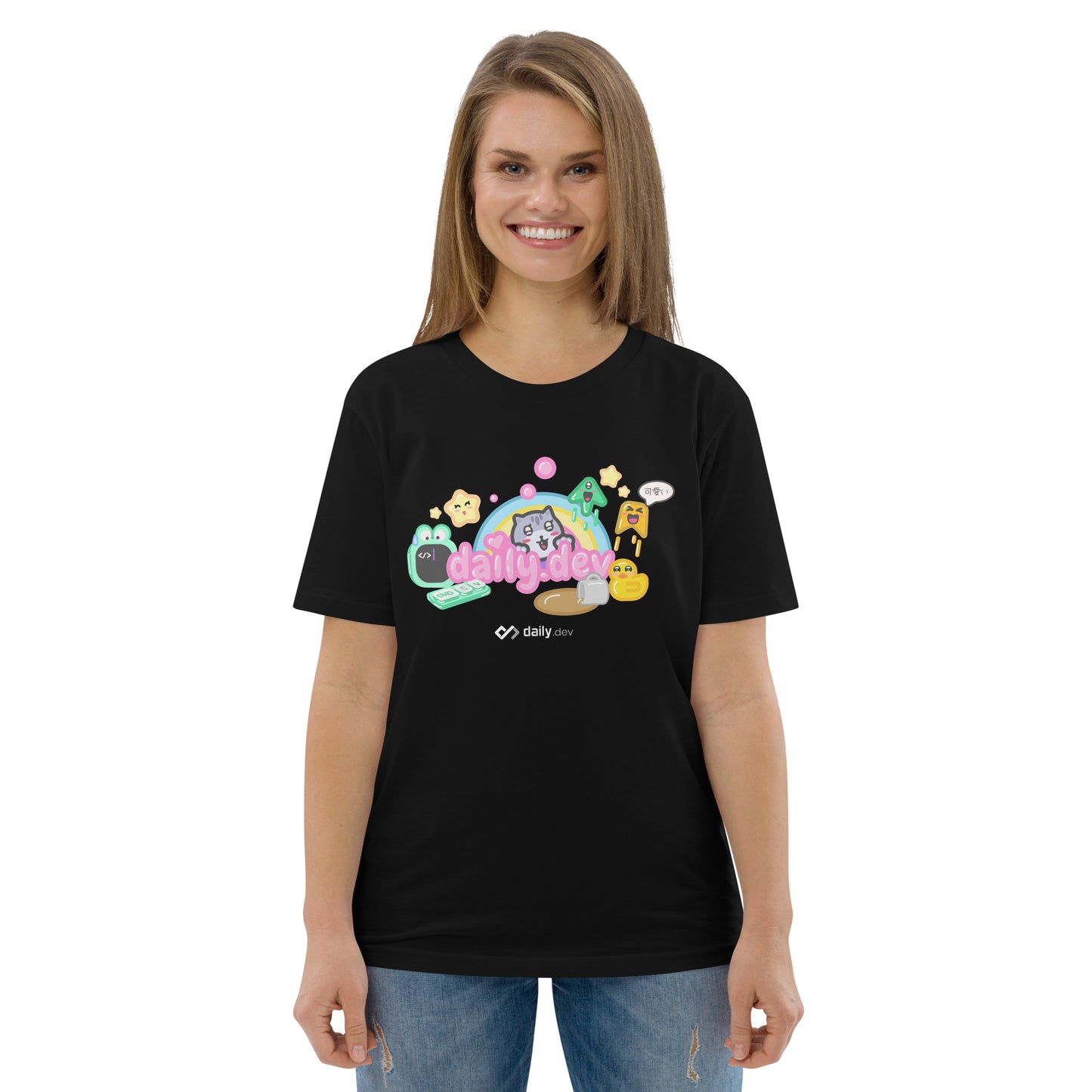 daily.dev Kawaii - Unisex organic cotton t-shirt