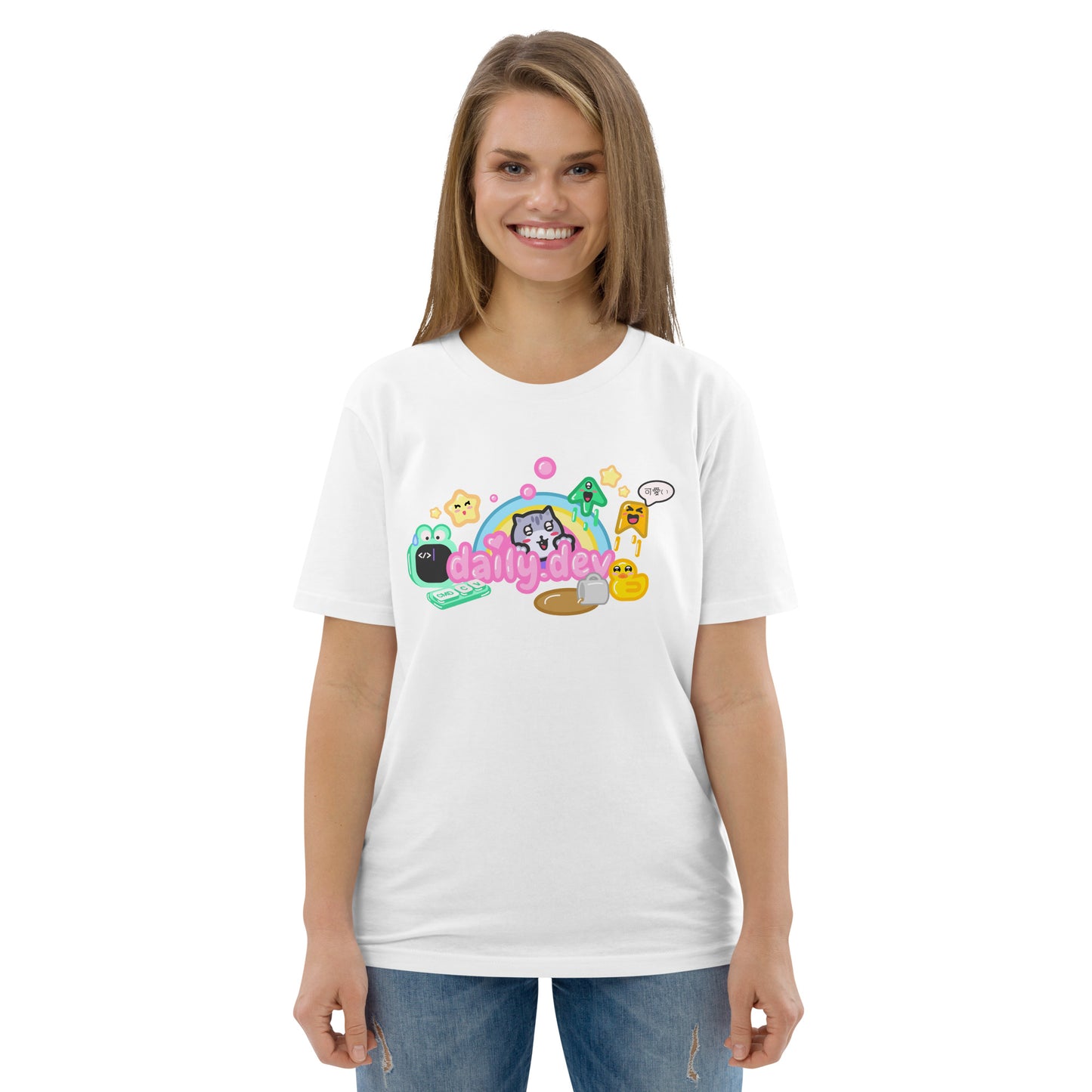 daily.dev Kawaii - Unisex organic cotton t-shirt